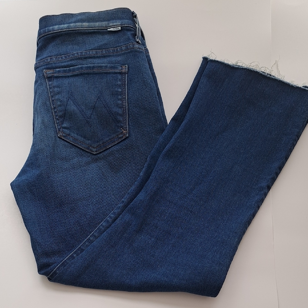 MOTHER Blue Ankle Cropped Jeans Classic Design